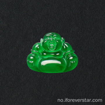 Engros pris fine smykker grønn jade stein buddha